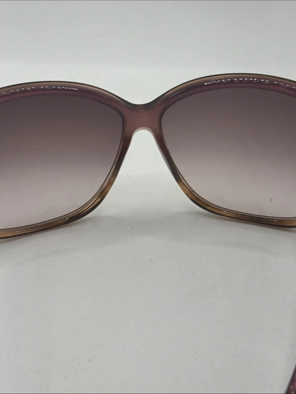 Tom Ford Lydia Sunglasses w/case Purple Frame Gradient Lens oversized retro styl - Picture 9 of 13